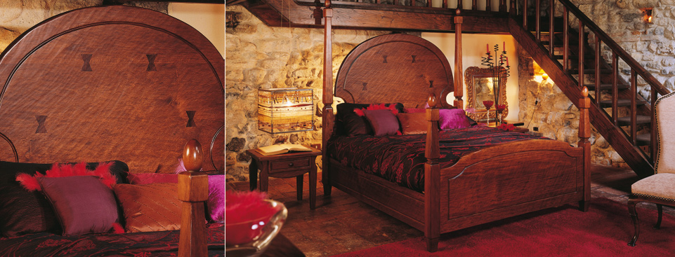 Prodotti - Zona notte - Four postered bed -  Mobili Rustici - Croce Giovanni & Figlio 